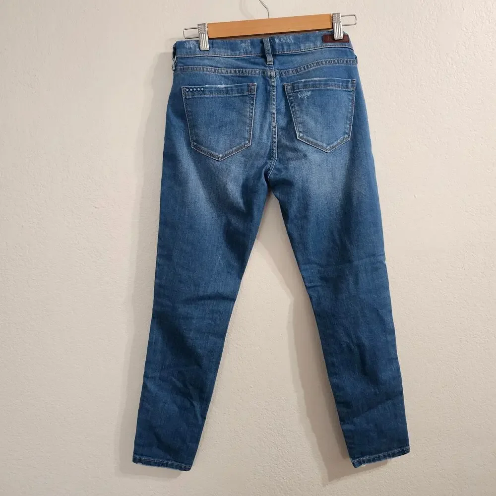 BLANK NYC Blue Distressed Denim Skinny Classsique Jeans Size 27